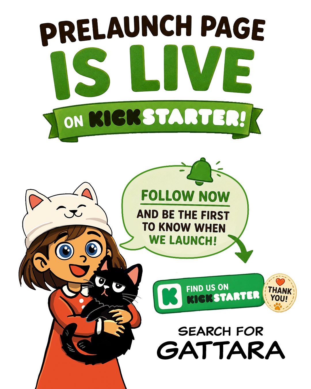 It’s official: Gattara is on Kickstarter!... - Gattara the cat magnet