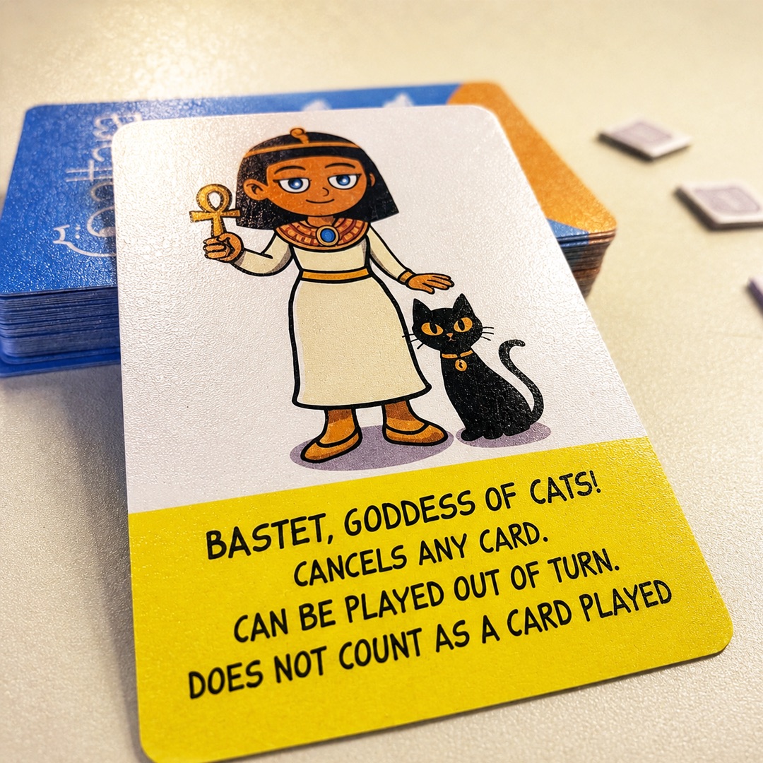 Bastet card closeup